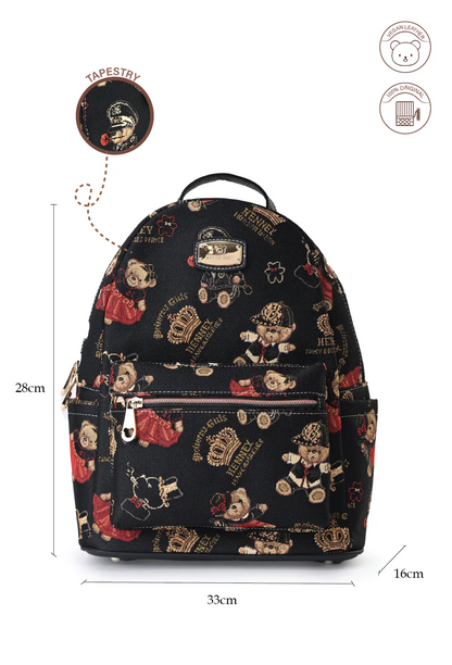 Amelia Vegan Tapestry Backpack – Lightweight Faux Leather