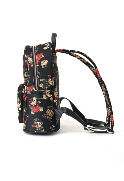 Amelia Vegan Tapestry Backpack – Lightweight Faux Leather