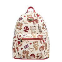 Amelia Vegan Tapestry Backpack – Lightweight Faux Leather