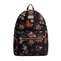 Amelia Vegan Tapestry Backpack – Lightweight Faux Leather