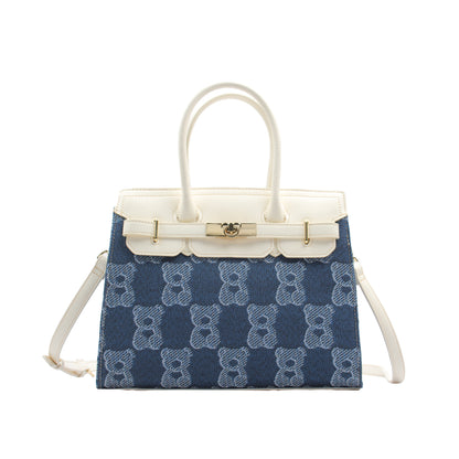 Canterburry Leatherette Top Handle Shoulder Bag