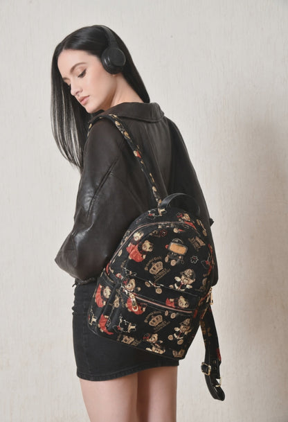 Amelia Vegan Tapestry Backpack – Lightweight Faux Leather